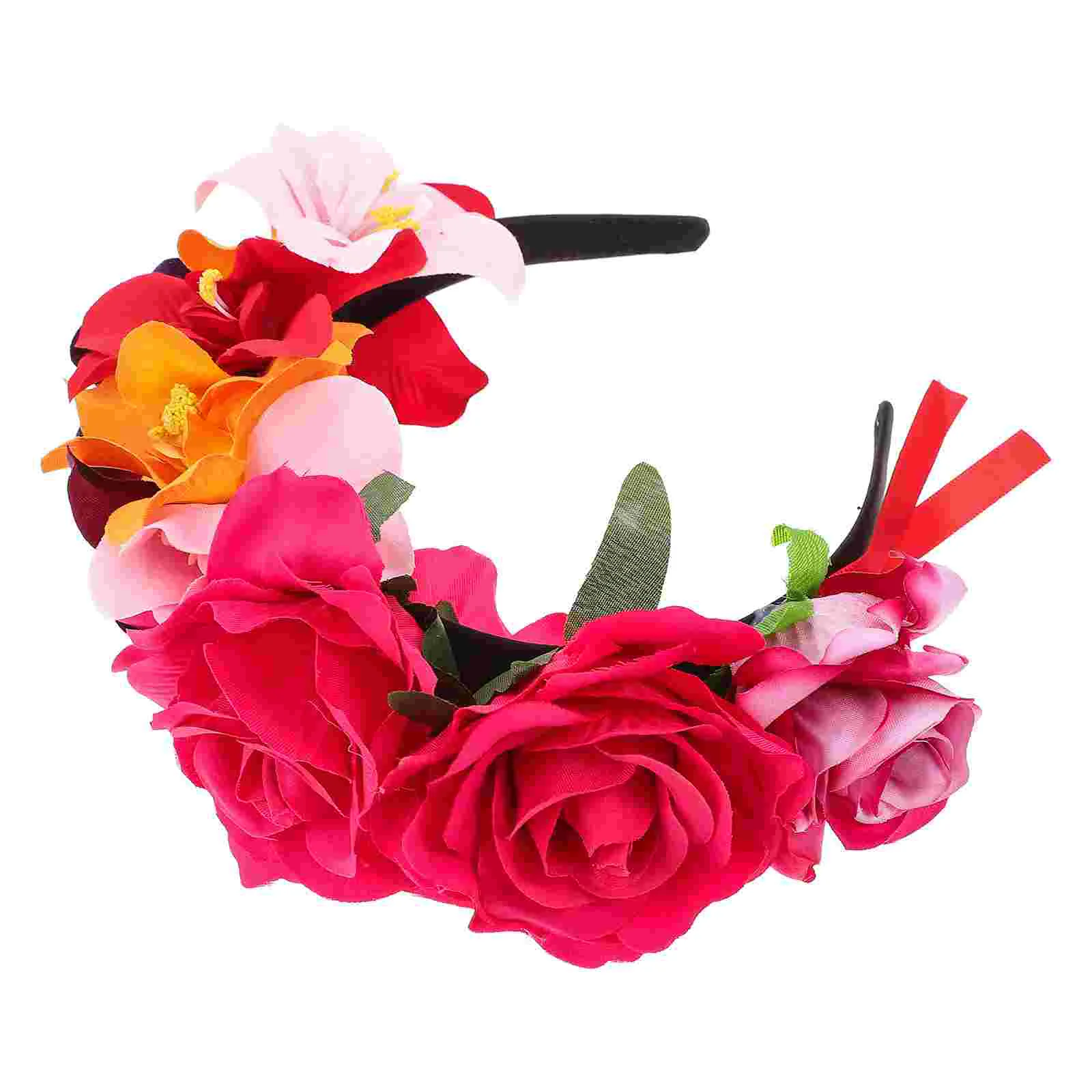 Floral Headband Floral Headband Women Halloween Hair Accessories Festival Flower Headwear chid Band Girls Costumes