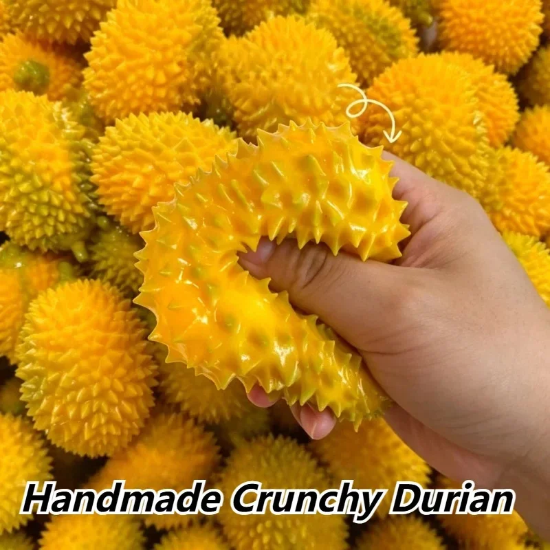 Handmade Crunchy Durian Squishy Granular Texture Sound Making Stress Relief Crispy Squeeze Ball ASMR Sensory Xmas Gift For Adult