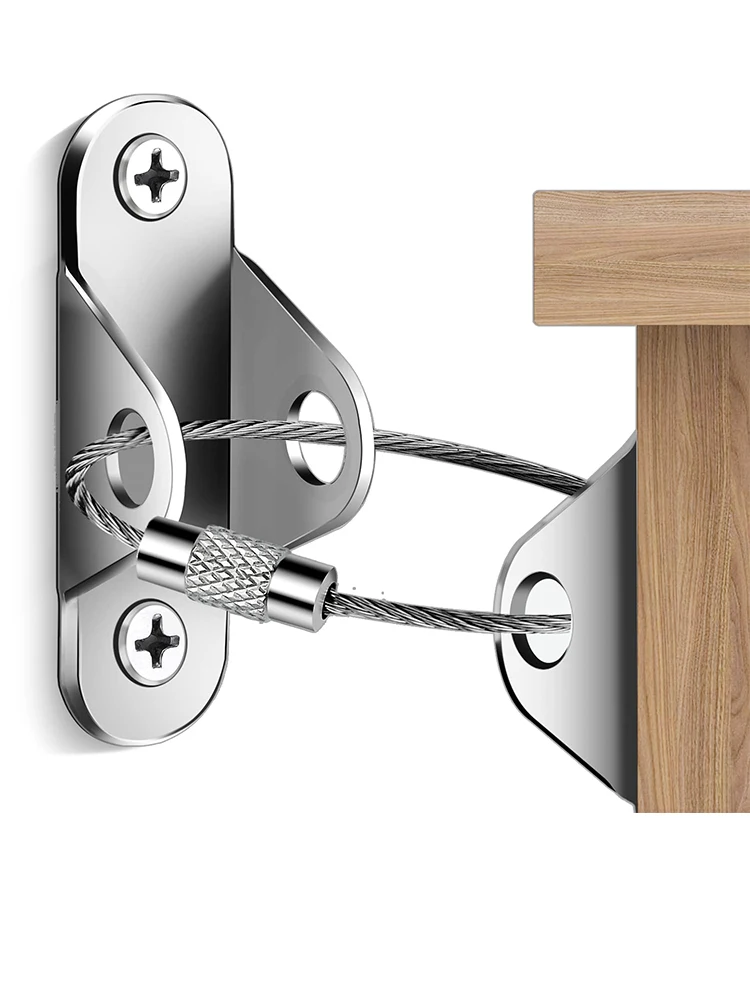 1 Sets Furniture Anchors Anti Tip Furniture Anchors for Baby Proofing, Safety Anchor Furniture Fasteners to Wall