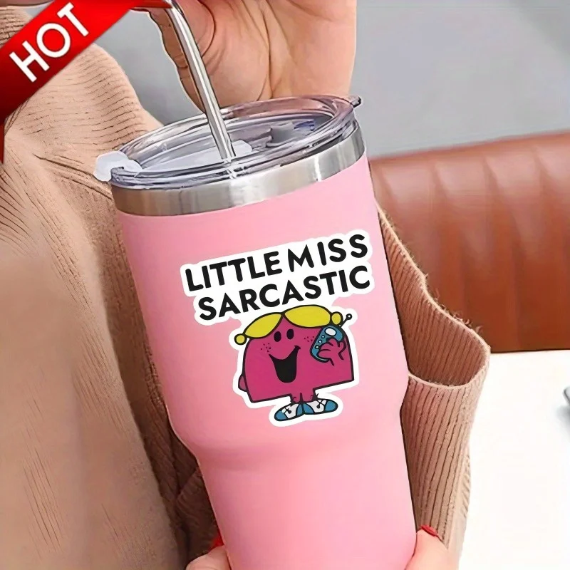 

3Pcs "Little Miss Sarcastic" Vinyl Stickers – Funny Decals for Laptop, Water Bottle & Car