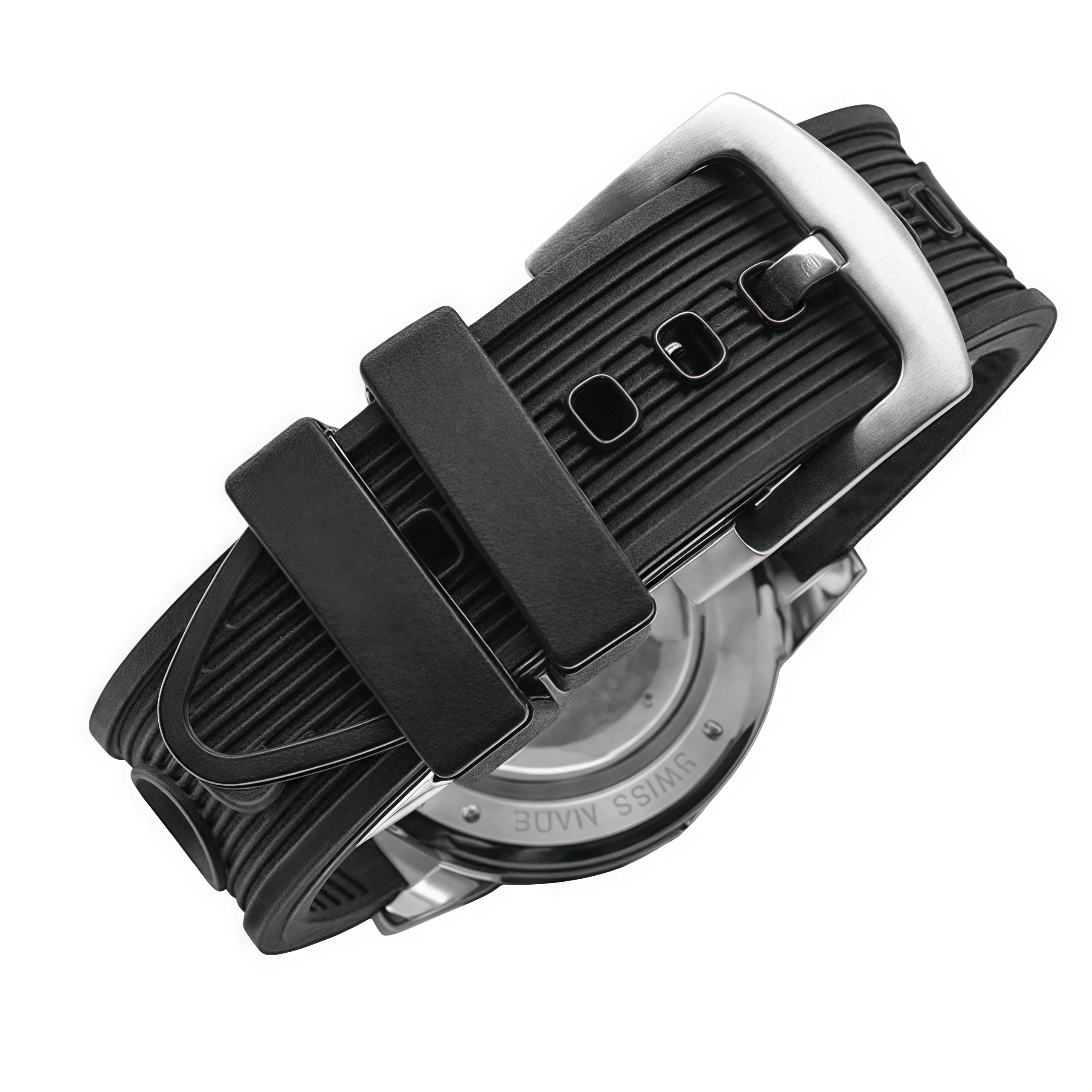 Rubber Silicone Watch Band Strap Black Blue Soft Sports Diving Watchbands Bracelet Silver Black Buckle Watches Accessories
