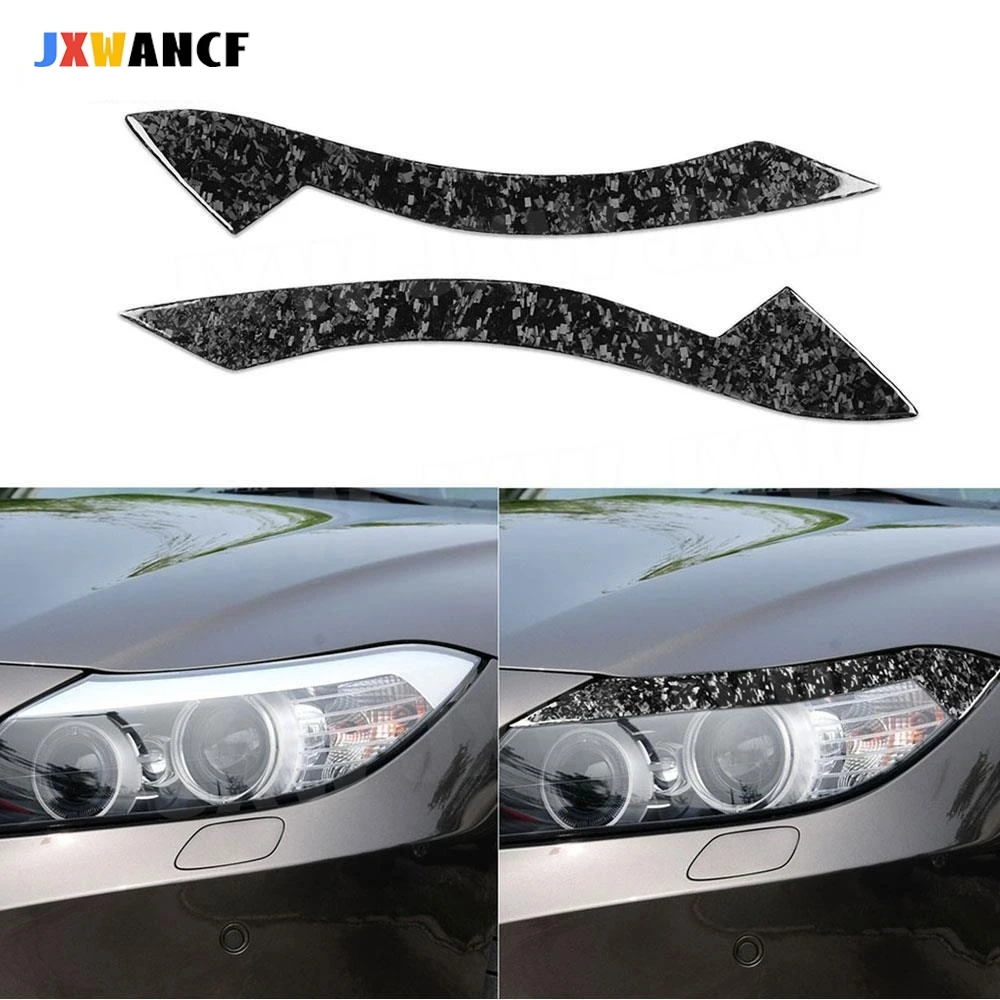 

JXWANCF 2 шт./компл. передняя лампа для бровей, накладки на фары из углеродного волокна для BMW Z4 E89 2009-2015, автомобильные передние лампы, веки