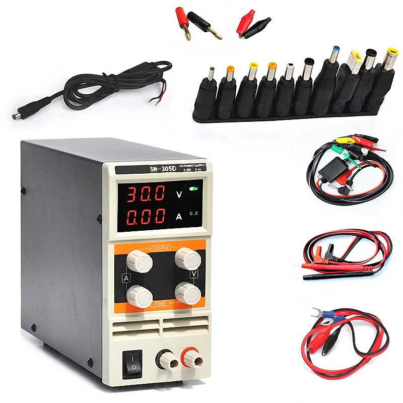 

30V 5A DC Power Supply Adjustable 3 Digit Display Mini Laboratory Power Supply Voltage Regulator For Phone and laptop Repair