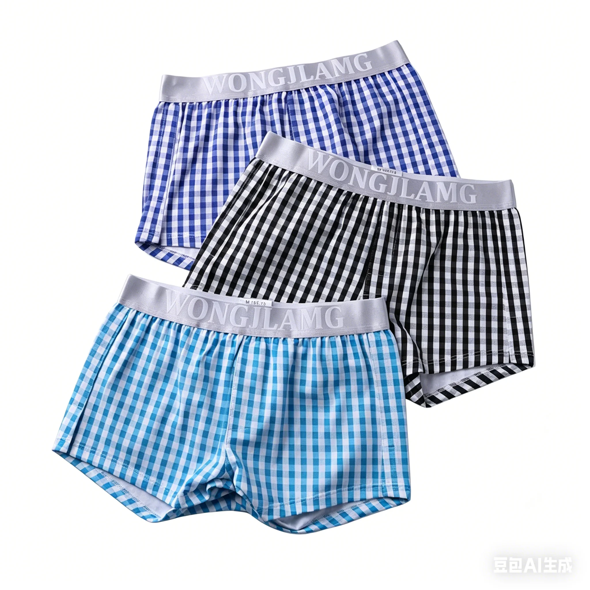 

Cotton Gingham Loose Boxer Briefs for Men Summer Breathable Trendy Underwear Comfortable Youth Boxer Shorts Youth Fashion Trunks