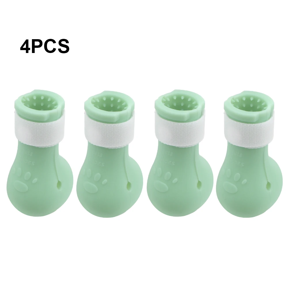 Paw Protector Boots Shoes Pet Cat Feet Set Cut Nails Bath Anti-Scratch Bite Washing