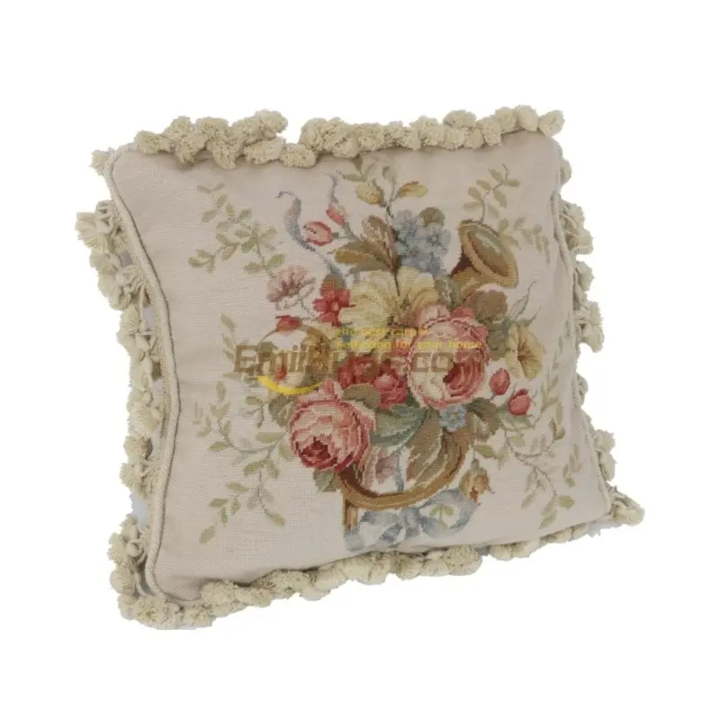 Floss hold pillow pillow national woven needlepoint neoclassical American high-end rococo cloth art