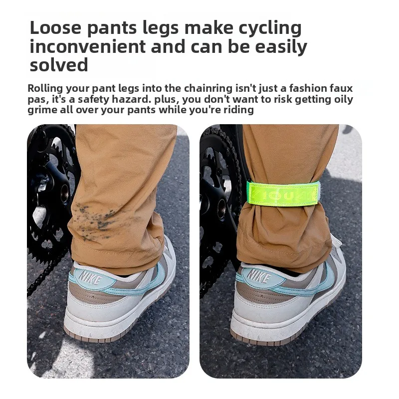 1pc Cycling Suspenders Bicycle Leggings Road Mountain Bike Leggings Night Riding Reflective Warning Cycling Equipment