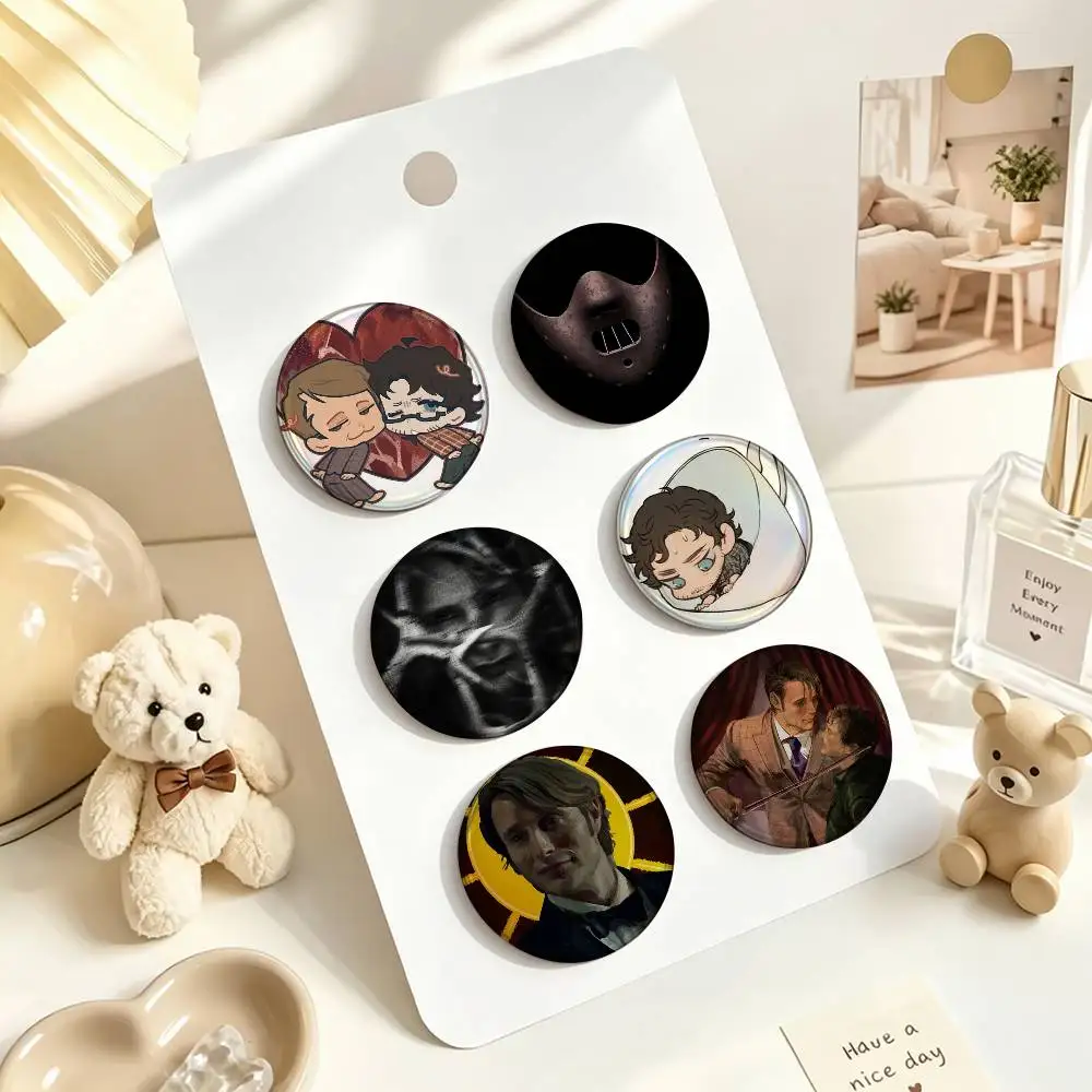 H-Hannibals-S TV  Custom Enamel Pin Badges 25mm 32mm 44mm 58mm Backpack Hat Decor Toys Gifts