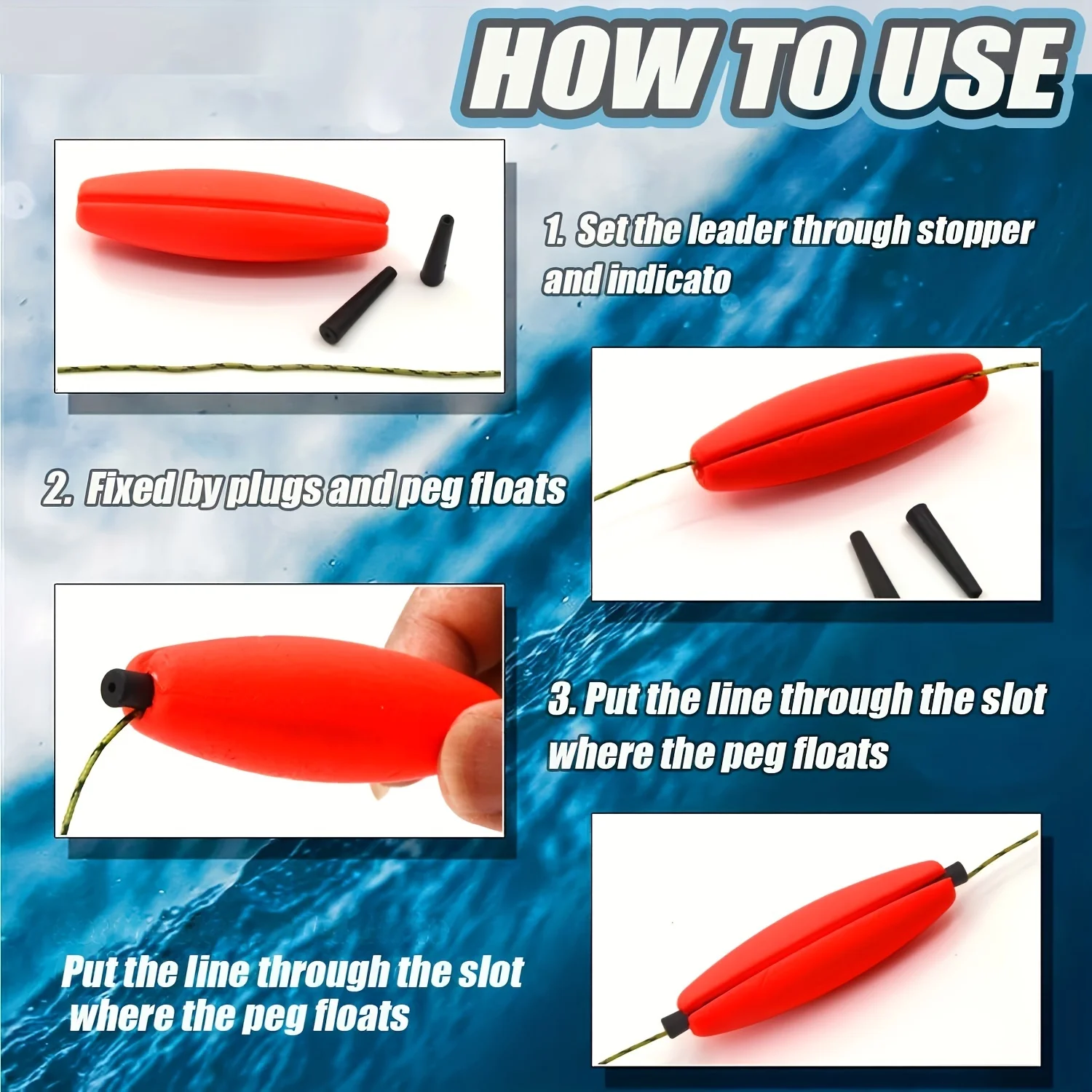 YOTO Peg Floats – Flotadores ranurados de espuma para Santee Rig - imagen 3