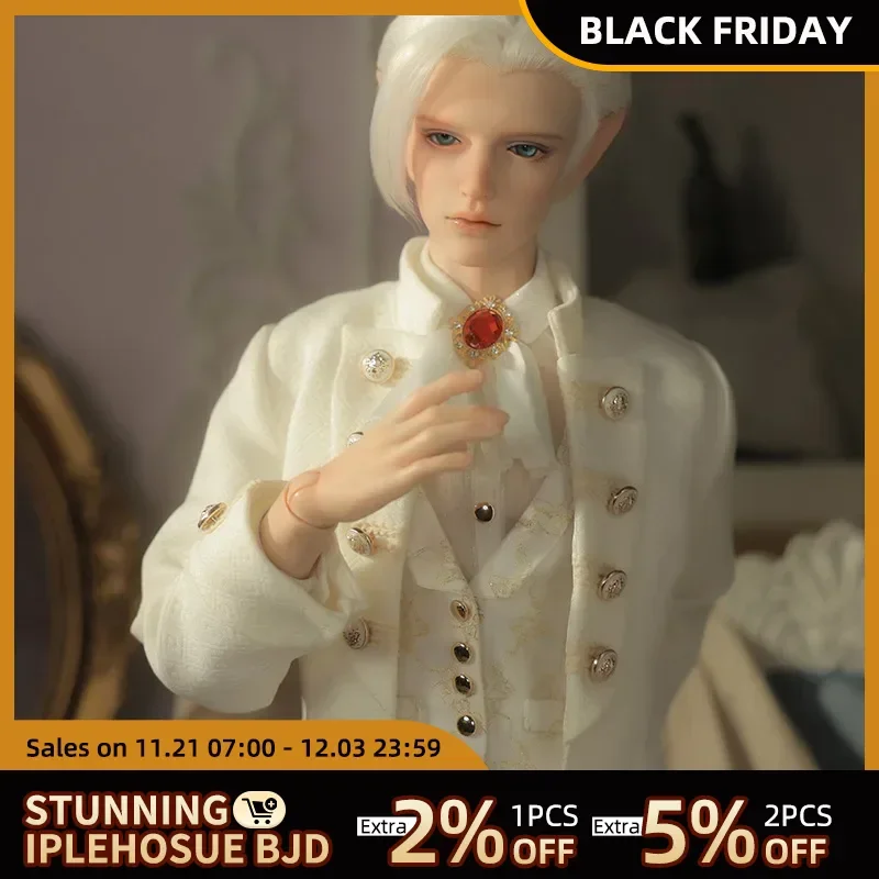 Pell BJD Doll 1/3 68cm With EID Male body European aristocratic British Style White Coat Resin Art Toys Gift for Boys