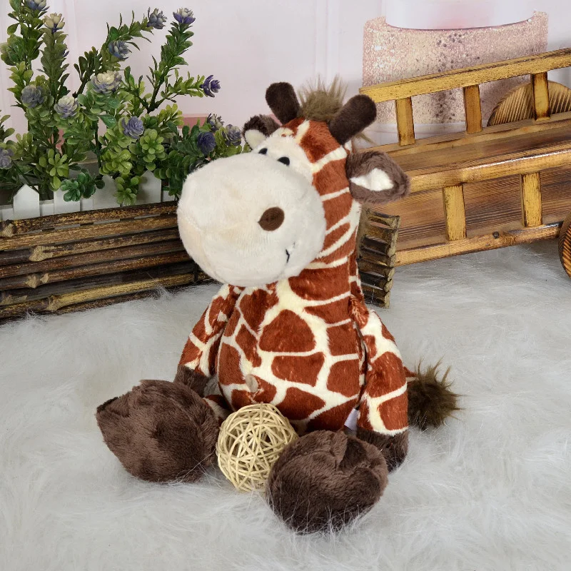 Foreign Trade Cartoon Jungle Animal Giraffe Plush Toy Sika Deer Doll Cartoon Doll Cross border Direct Supply Gift