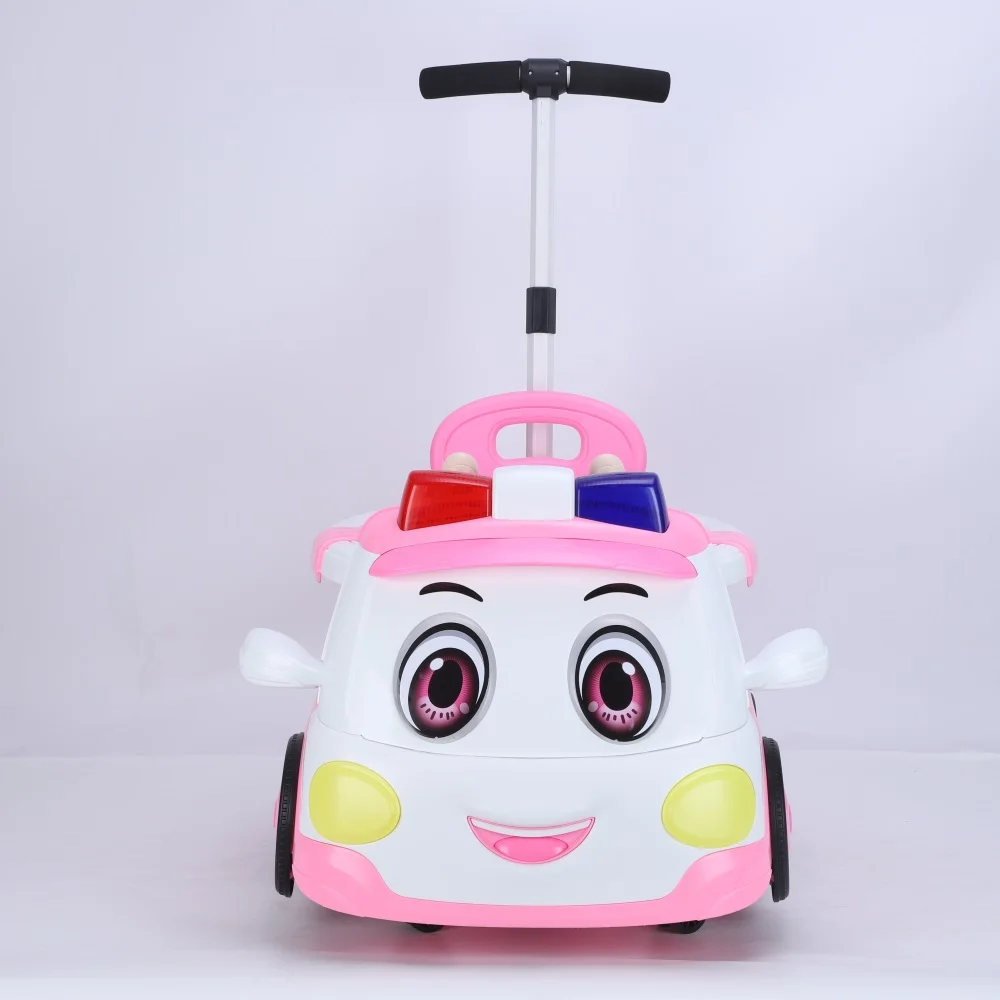 Pink 2 to 4 Years Baby Ride On Car With Push Handle