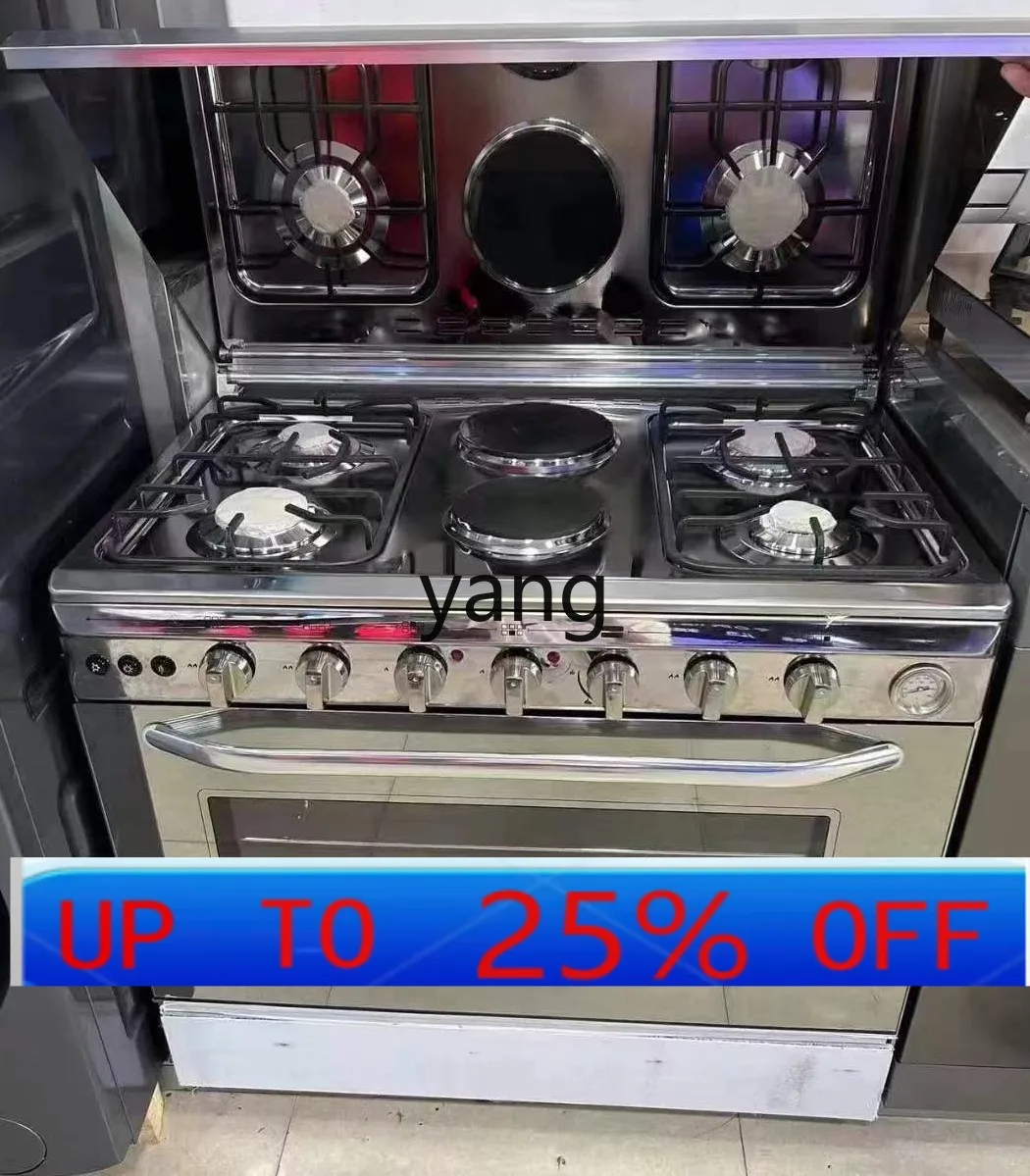 

YJQ 4 gas 2 electric burner machine stove stove with oven one-piece vertical