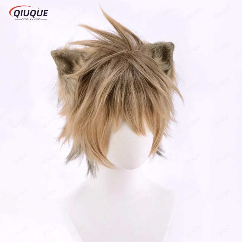 Anime Twisted Wonderland Ruggie Bucchi Cosplay Wig Short Heat Resistant Synthetic Hair Halloween Party Wigs Wig Cap