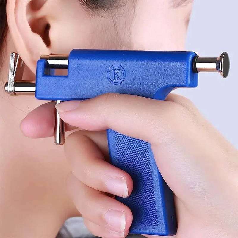 Professional Ear Piercing Gun Tool Ear Studs Steel Ear Nose Navel Body Piercing Gun Unit Tool Kit Safety Pierce Tools