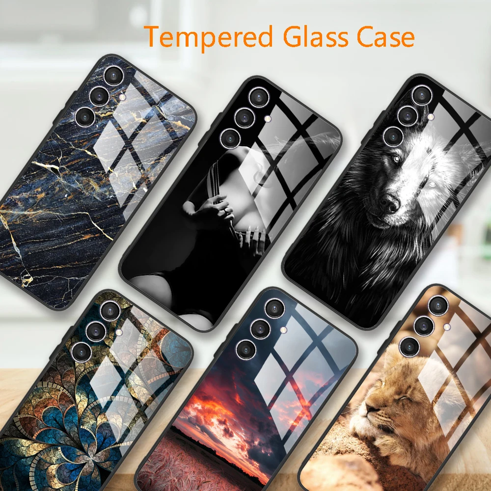 S23FE S23 FE S 23 FE Case Tempered Glass Case Cover For Samsung Galaxy S23 Plus Ultra Phone Cases For Samsung S23 FE S23+ Ultra