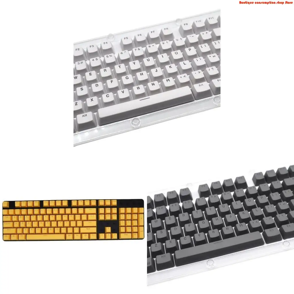 L9NA 104pcs/pack ABS Backlit OEM Translucent Keycap for Mechanical Keyboard MX Switch