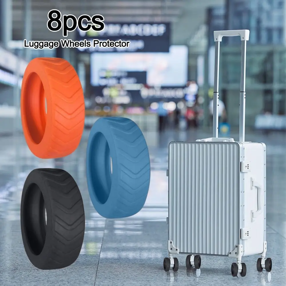 Silicone Luggage Wheels Protector Reduce Wheel Wear Anti Noise Wheel Protection Cover Suitcase Parts Axles with Silent Sound