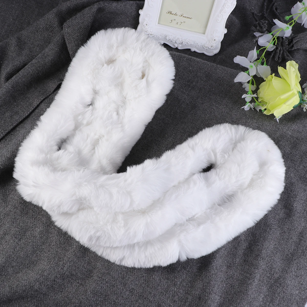 

Imitation Rabbit Scarf Winter Soft Warm Women Faux Long Lasting Durable Shawl Wrap Travel Evening Party Match Suits