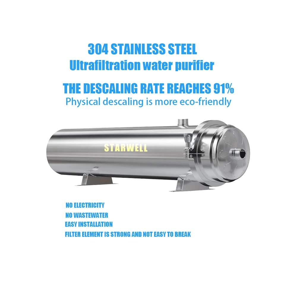SK-CG304 Stainless Steel Portable Manual Ultrafiltration Super Strong Descaling Water Filter for Household & Outdoor Use