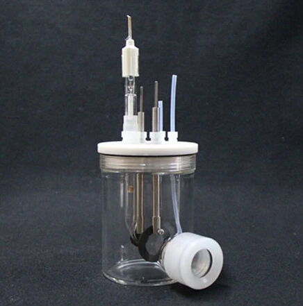 Photoelectrochemical cell (sealed type) Sealed electrolytic cell with quartz window