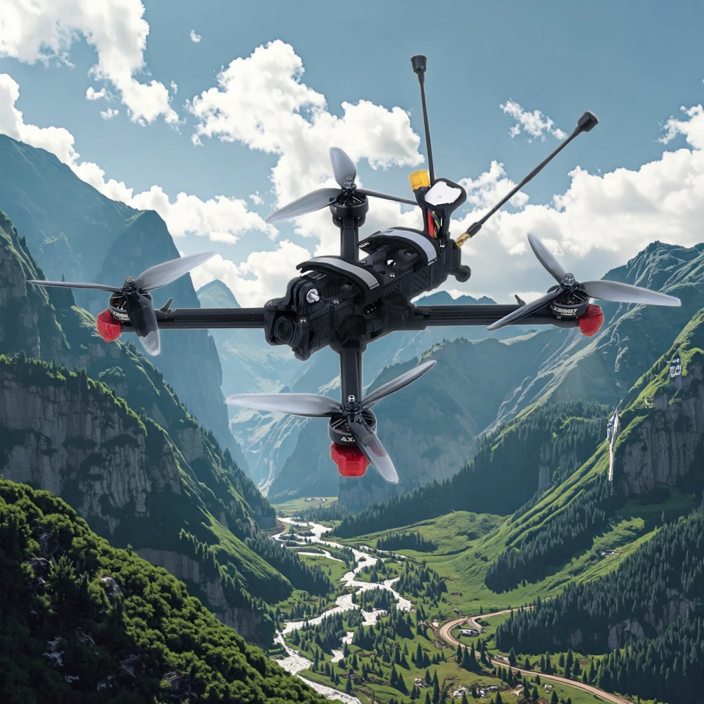 2025 Axisflying Manta X7 Lite 7 Inch Square X Freestyle FPV Drone Analog 5.8G 3W VTX With GPS-6S Racing TBS 915