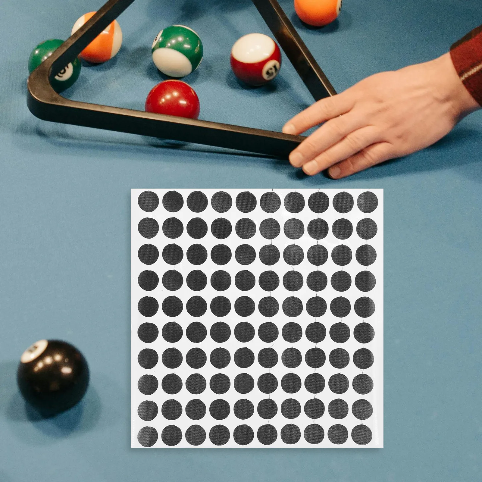 1Sheet Pool Table Spot Stickers Round Self-Adhesive Cloth Dots Maximum Adhesion Minimal Ball Interference Table Position Mark