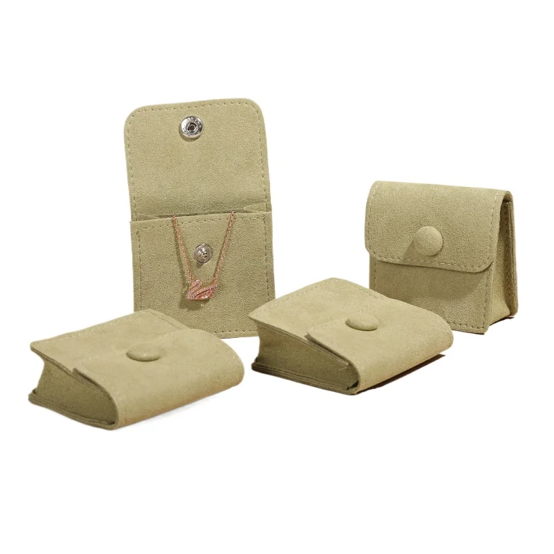 Nieuwe ultrafijne sieradentas, mini-opklikbare stoffen tas, ringhanger, sleutelopbergtas, sieradenopslag fluwelen tas sieradenorganizer