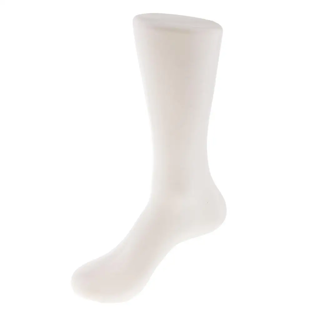 Hard Plastic Adult Feet Mannequin Foot Model Short Shoes Socks Display White