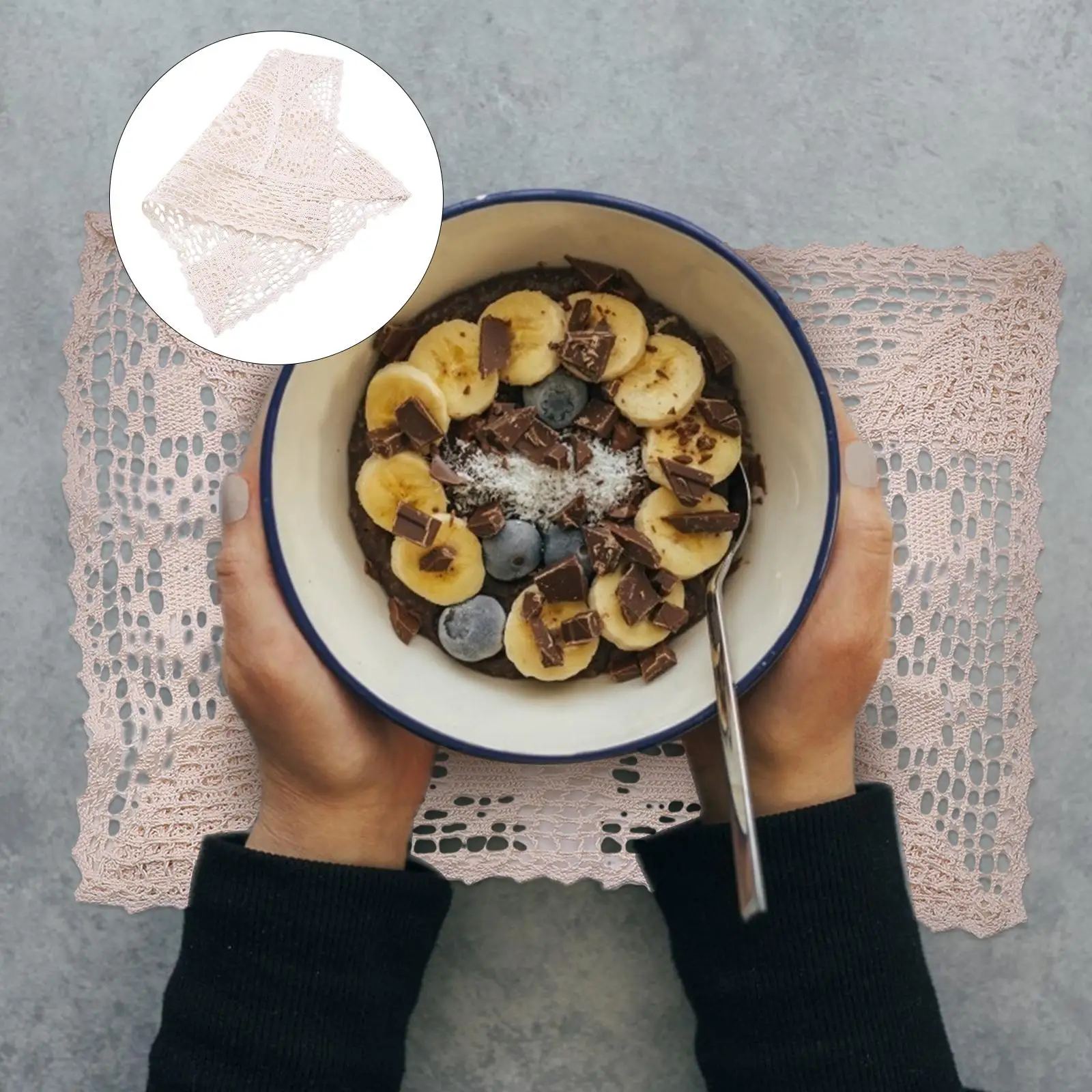 الدانتيل الكروشيه الريفية بسيطة القطن صور الدعائم قابل للغسل قابلة لإعادة الاستخدام المنزل الدانتيل غطاء الطاولة مفرش المائدة ديكور مفرش المائدة