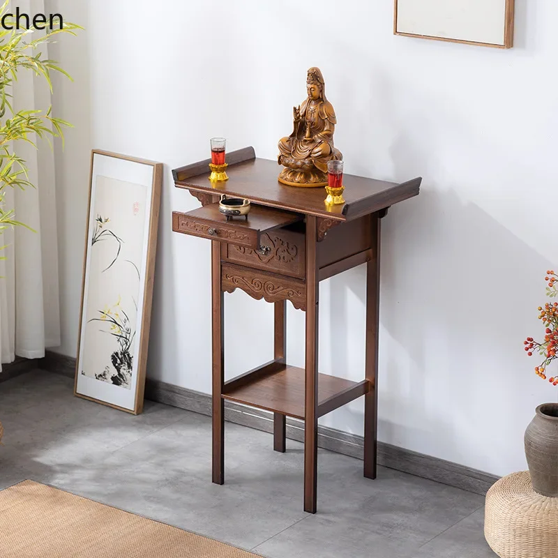 DSA  Modern Entrance Table Home Worship Altar Buddha Table New Chinese Style Altar Buddha Niche