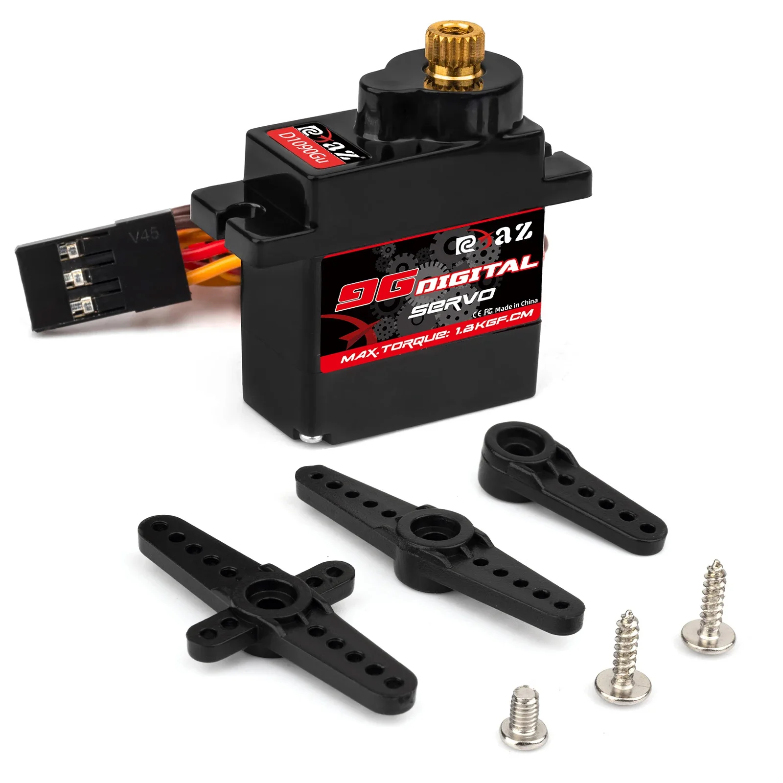 RCXAZ 9 g Kunststoff/Eisen/Kupfergetriebe 1,6 kg digitales Servo für RC Starrflügelflugzeug Roboter Auto Boot Kanalflugzeug kleiner Servomotor – Detail 19