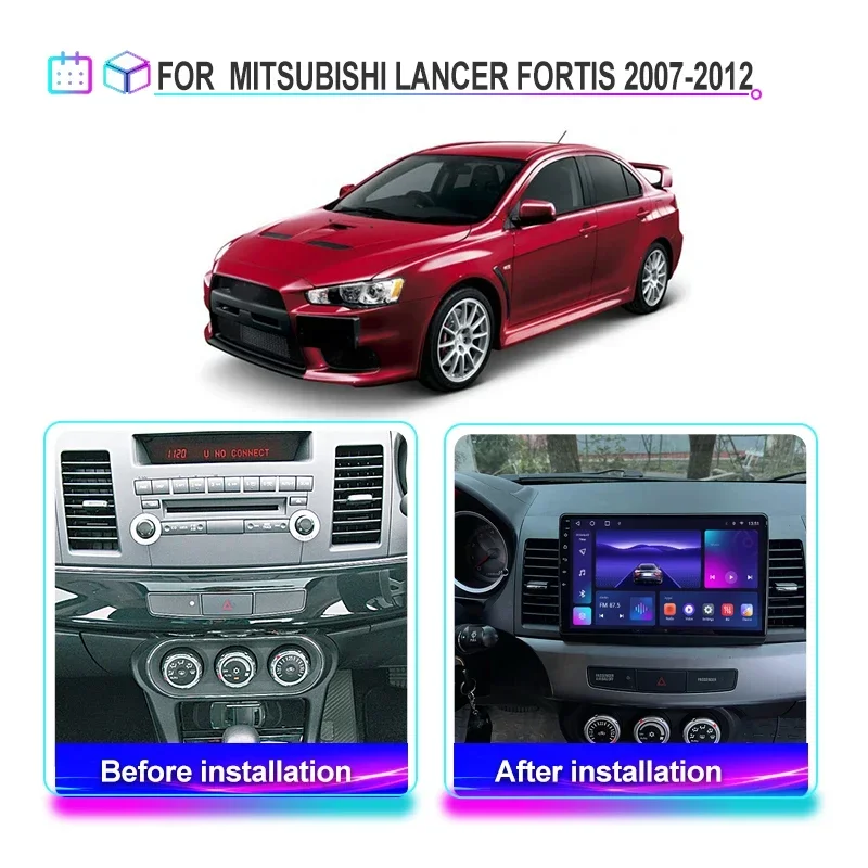 Car Radio Multimedia Video Player Navigation Car Stereo For Mitsubishi Lancer Fortis 2007+ Proton Inspira 2010+ Android Carplay