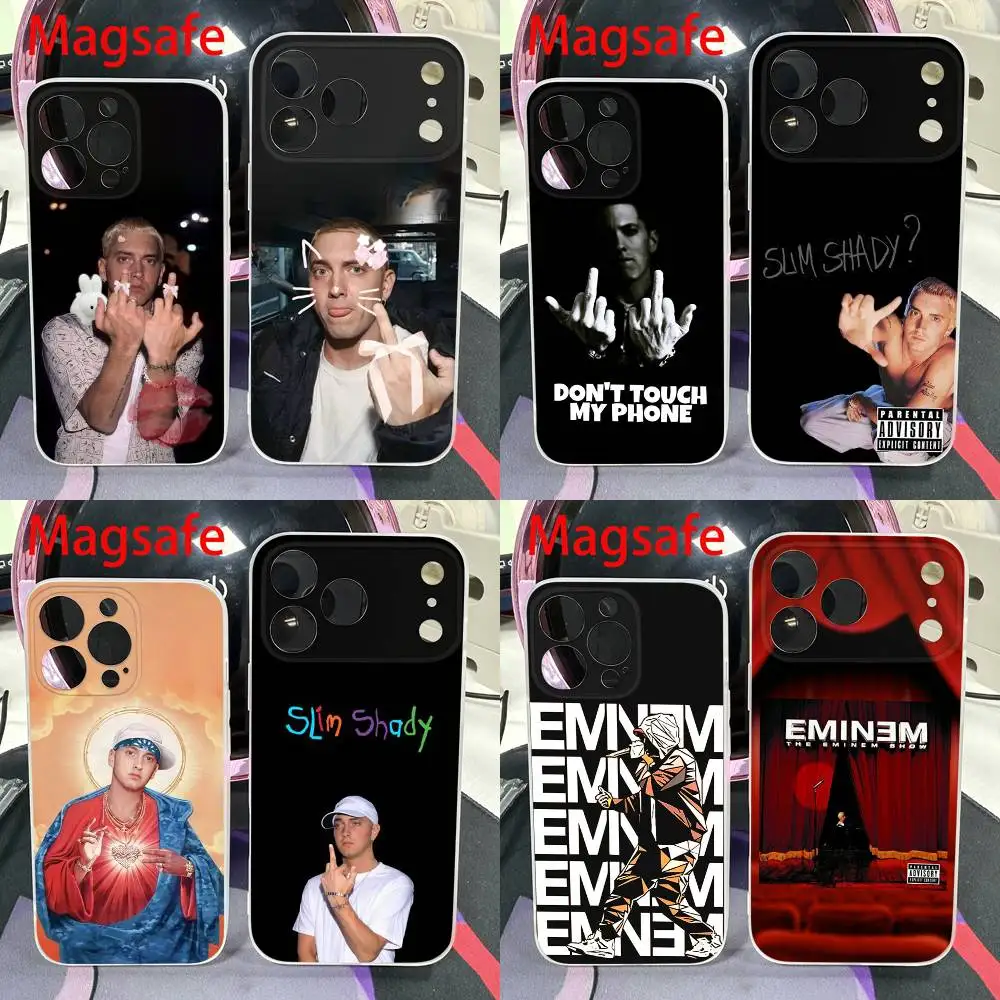 

Rapper E-Eminem Phone Case For iPhone 14,16,15,11,13,17,12,Air,Mini,Plus,E,Pro,Max Magnetic Magsafe Frosted Cover