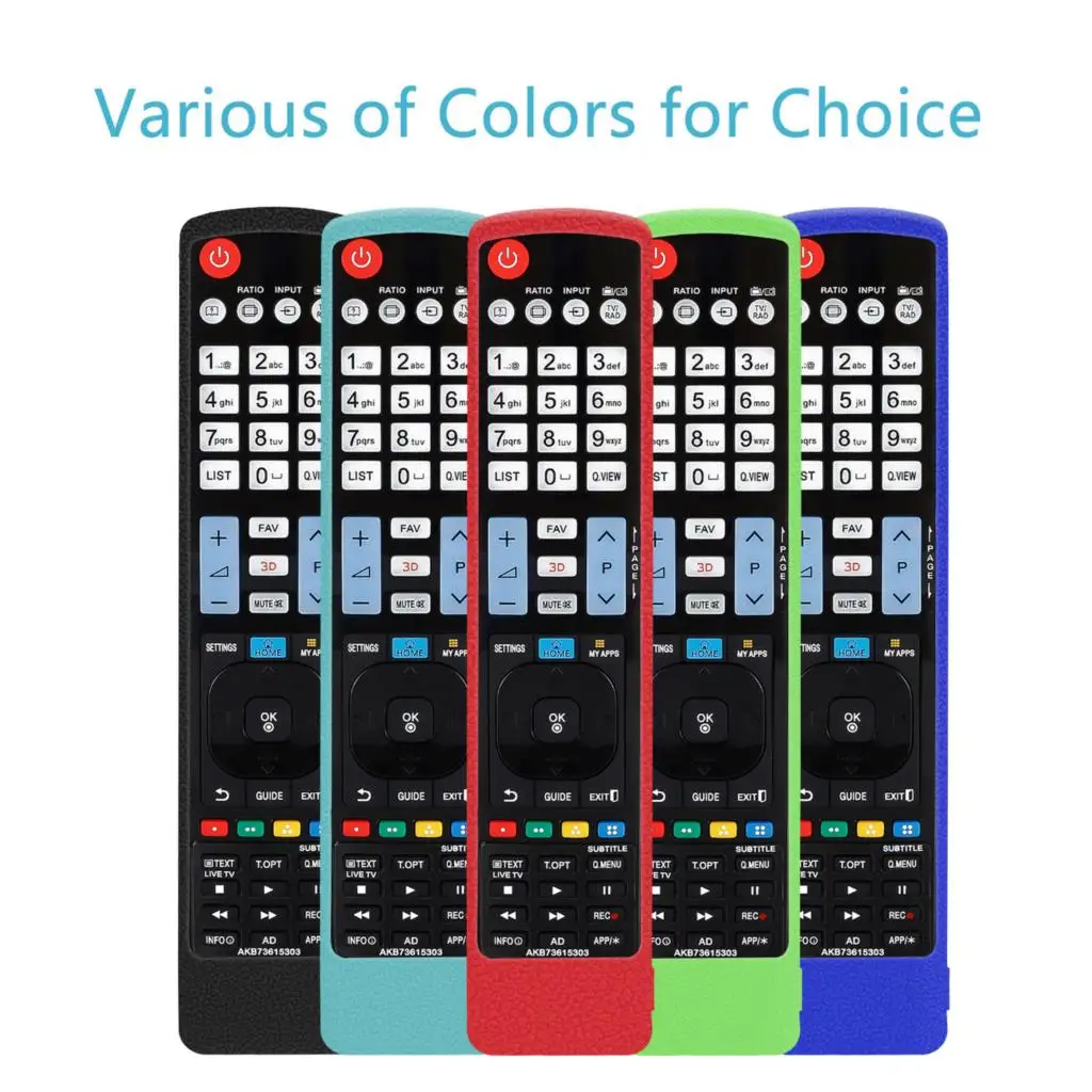 Colorful Silicone Case Protective Sheath Fit for AKB73756510 AKB73756502 AKB73615303 AKB73275618 Series TV Remote Control Cover