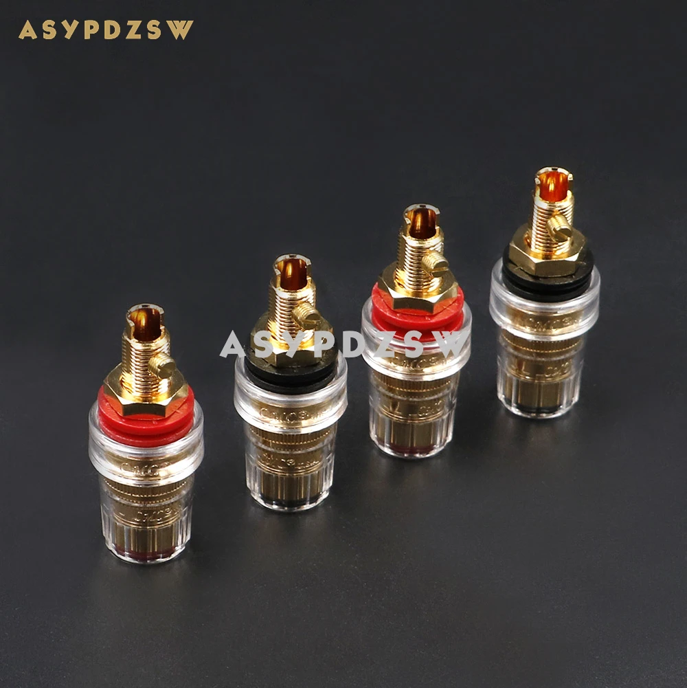 

4 PCS CMC 858-M-CU HI-End gold-plated Crystal terminal Speaker amplifier Top Post