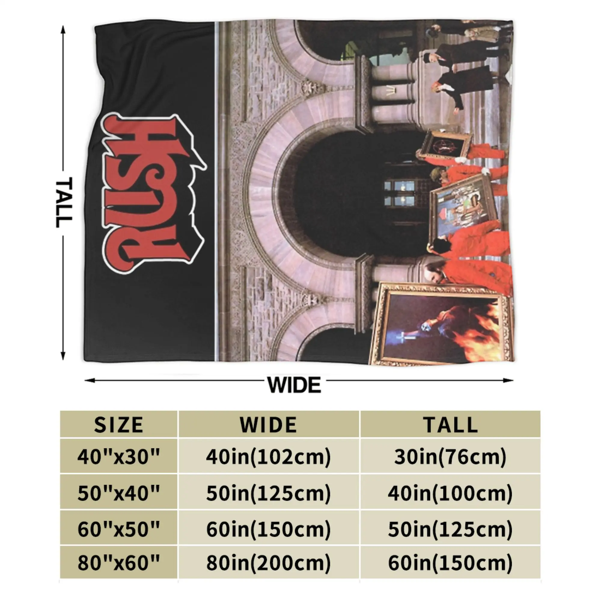 راش روك باند ألبوم ملصق بطانية جودة سوبر دافئ رمي بطانية الشتاء غرفة نوم الطفل الجدة المفرش #6