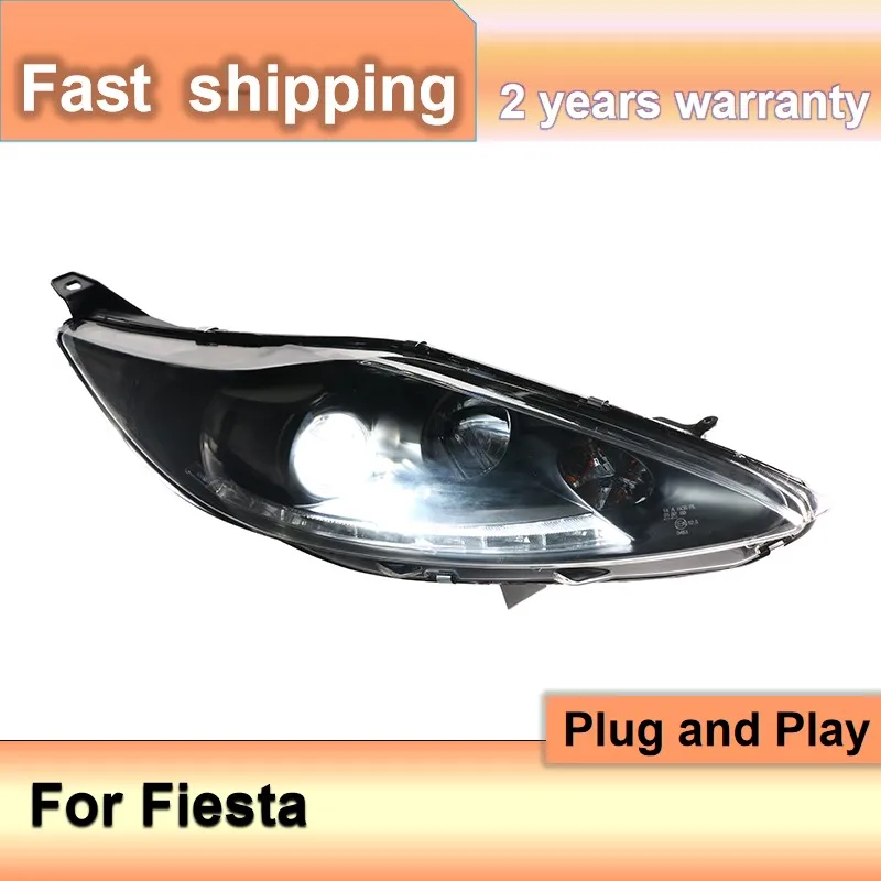 

Car Accessories for Fiesta Headlight 2008-2012 Frod Fiesta Headlights DRL Turn Signal Low High Beam Projector Lens