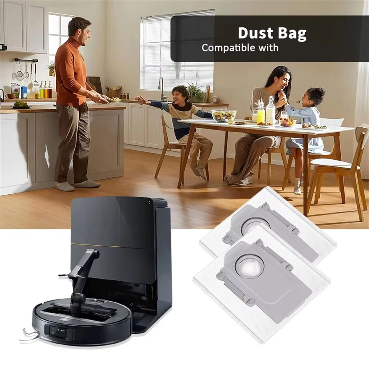 HOUSEHOLD*GOOD For Qrevo Curv Edge V20 S8 MaxV Ultra S8 Max Ultra S8 Pro MaxV S9 Maxv Ultra Saros 10 10R Saros Z70 Dust Bags