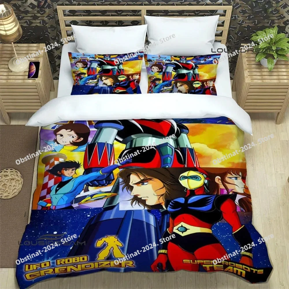 

UFO ROBO GRENDIZER GOLDORAK Bedding set Printed Duvet Cover Pillowcase Single Double Queen Super King Size Sets