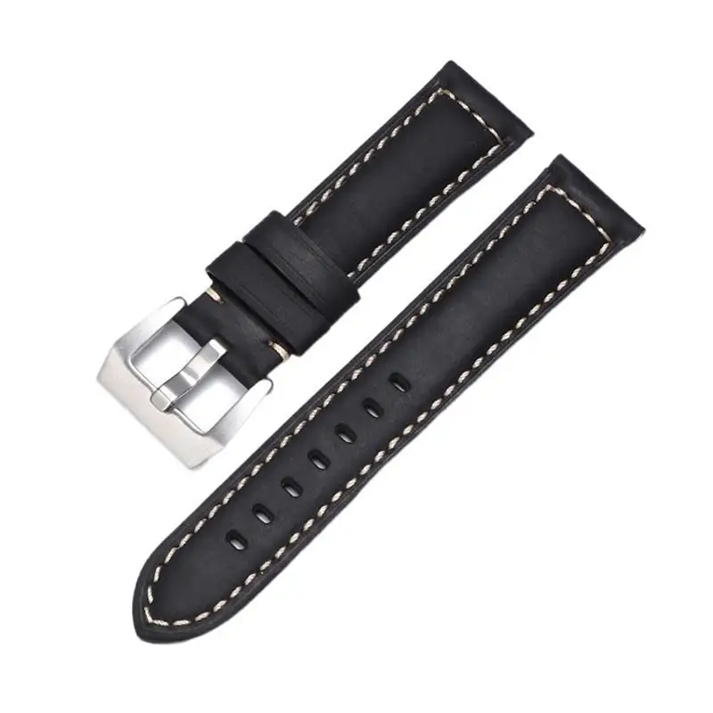 

MAISITU Genuine Leather Watch Band for Panerai Cowhide Crazy Horse Strap Men Bracelet Smooth Watchband 20mm 22mm 24mm 26mm