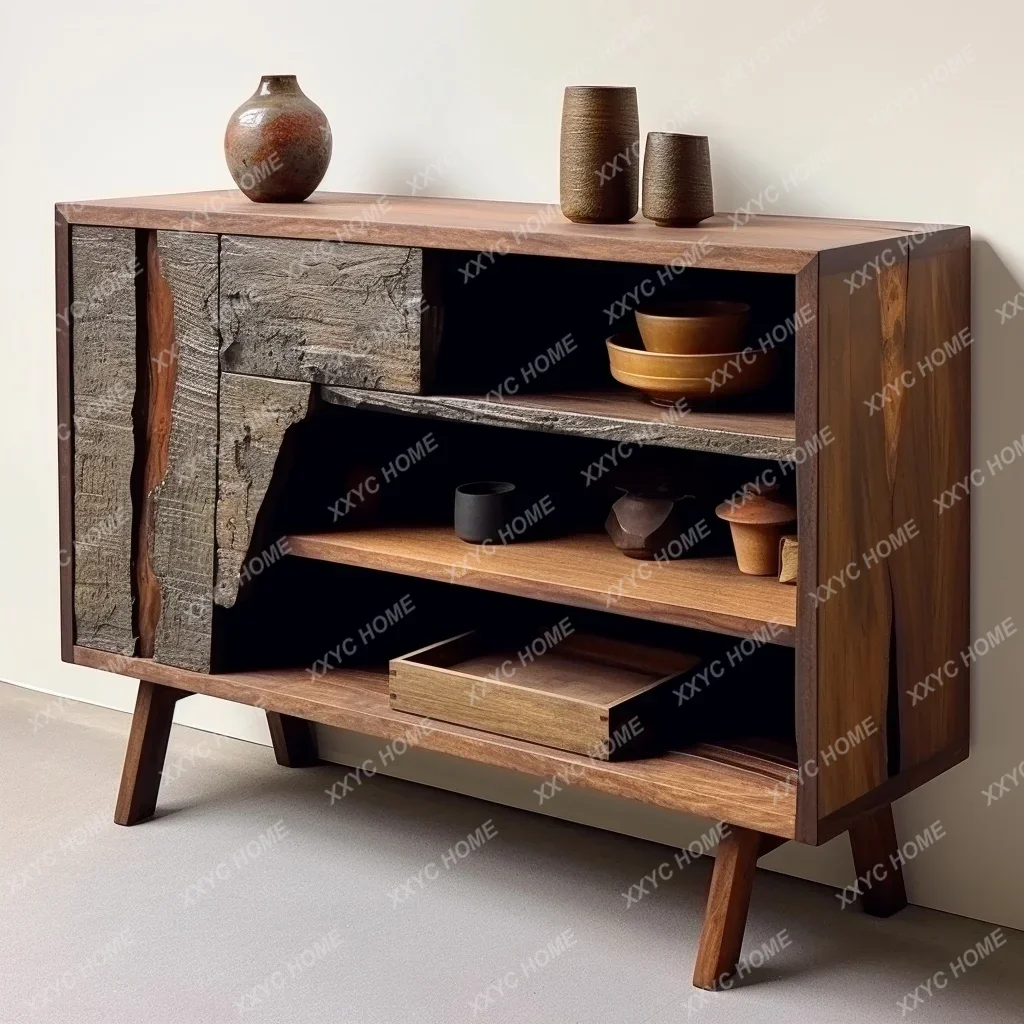 

DV All solid wood locker side cabinet living room dining side cabinet