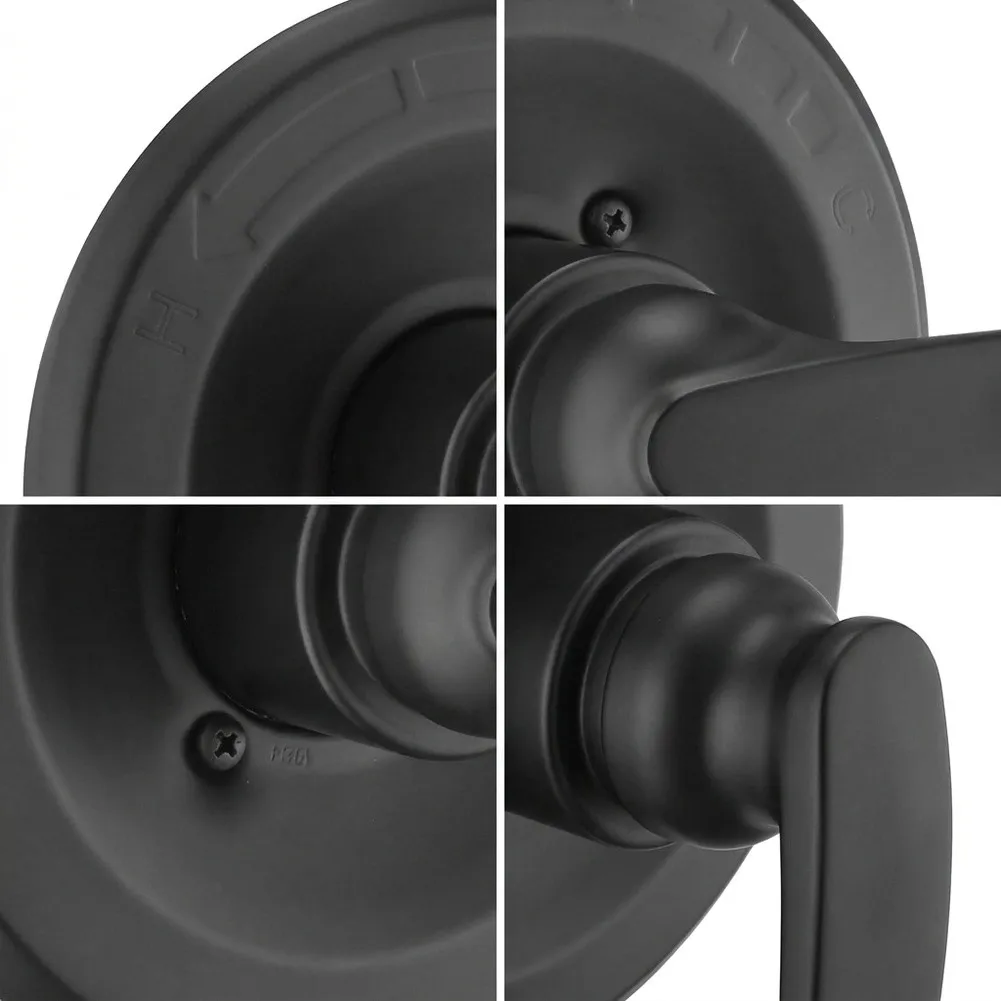 Metal Shower Trim Kit for Monitor For 600 Series Faucets Featuring RP17443 Handle and RP5883 Escutcheon Plate for Complete Refit
