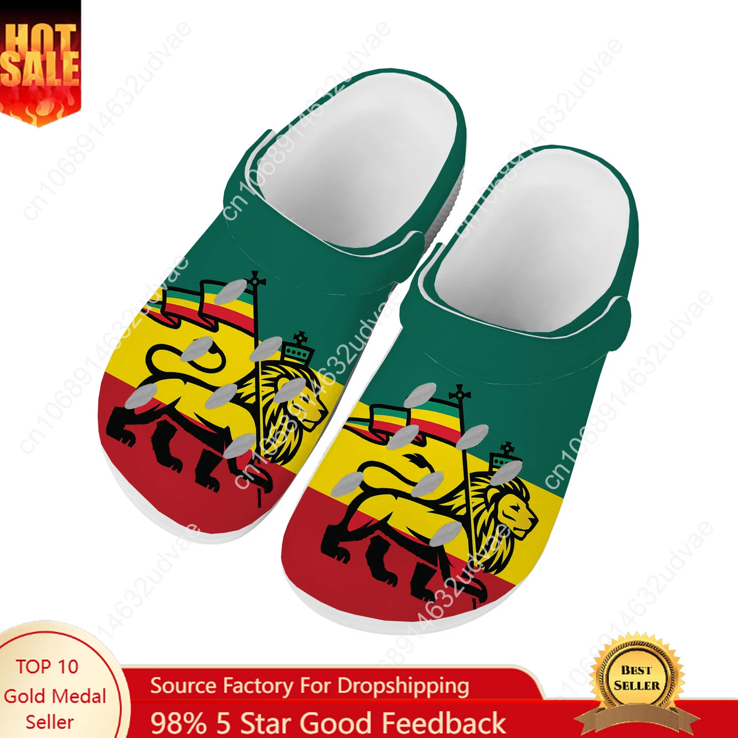 Reggae Rastafarian Rasta Rastafari Lion Of Judah Water Shoe Men Women Home Garden Clogs Customizd Sandals Beach Hole Slipper