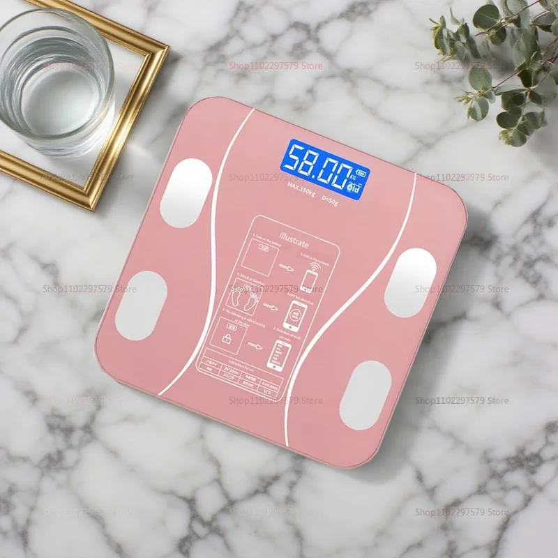 مقياس الدهون الإلكتروني الذكي لقياس وزن الجسم اللاسلكي مع شحن قياس الدهون للياقة البدنية المنزلية ومراقبة الصحة