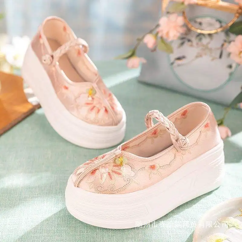 

Heightened Embroidered Shoes Chinese Women Spring Hanfu New Cloth Shoes