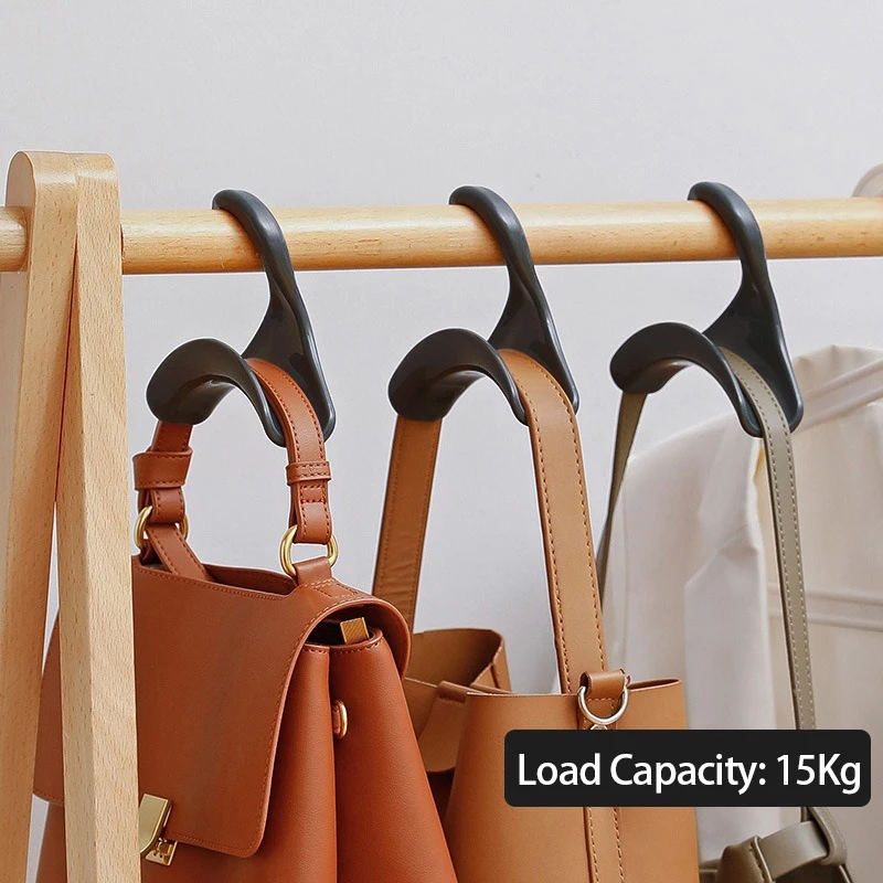 5pcs Bag Hanger Hook Porte Sac Handbag Hat Scarf Organizer Wardrobe Storage Rack Hook to Hang Bags Durable PP Closet WNGG04 view 3