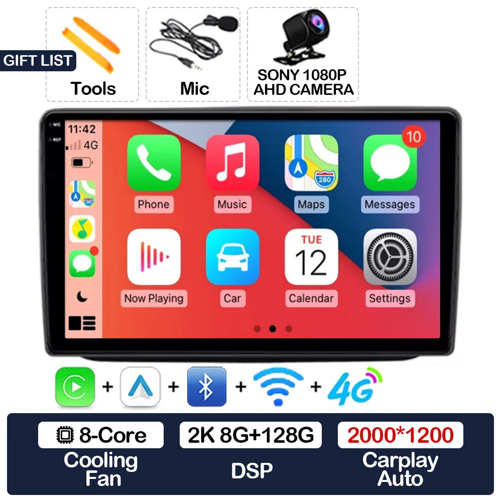 Android 16 Car Radio For Skoda Fabia 2 2007 - 2014 Qualcomm Multimedia Video Player Head Unit Carplay Auto Navigation GPS 4G DSP image 3