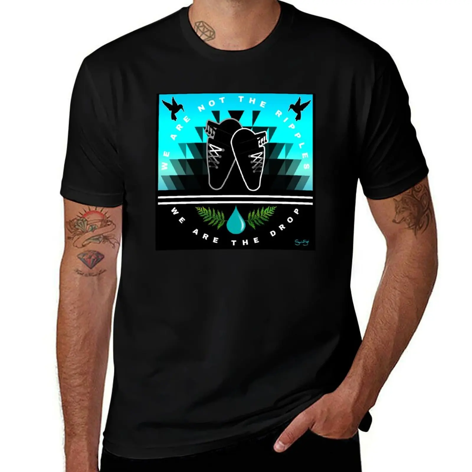 

WE ARE THE DROP-ICWA Design T-Shirt, футболки с аниме, мужская футболка большого размера с рисунком, футболка