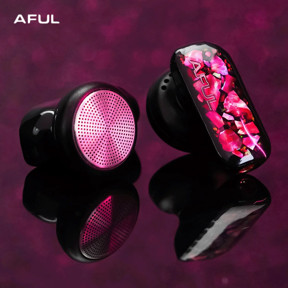 AFUL PolarNight auricular 15,4mm PET compuesto PU controlador dinámico en monitores auditivos aleación de aluminio + carcasa de resina desmontable MMCX IEM
